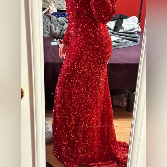 open lace back dress Pronovias Crimson main image 0